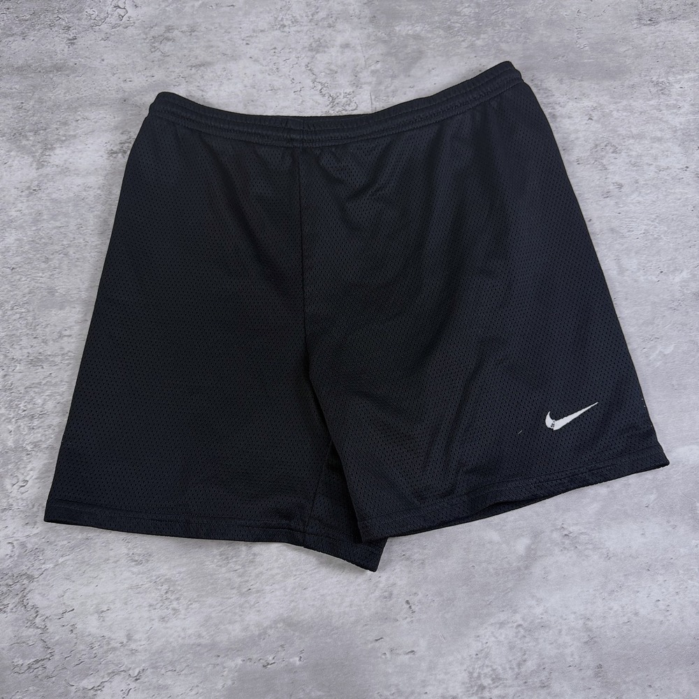 Nike Mesh Athletic Shorts Large Black Y2K Gorpcore